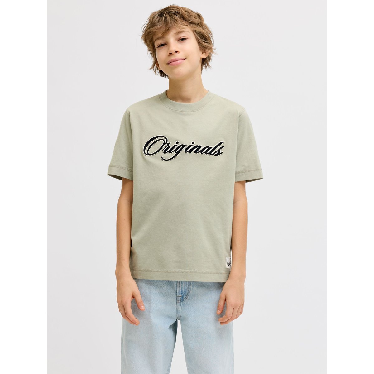 T-Shirt seagrass, JACK & JONES JUNIOR