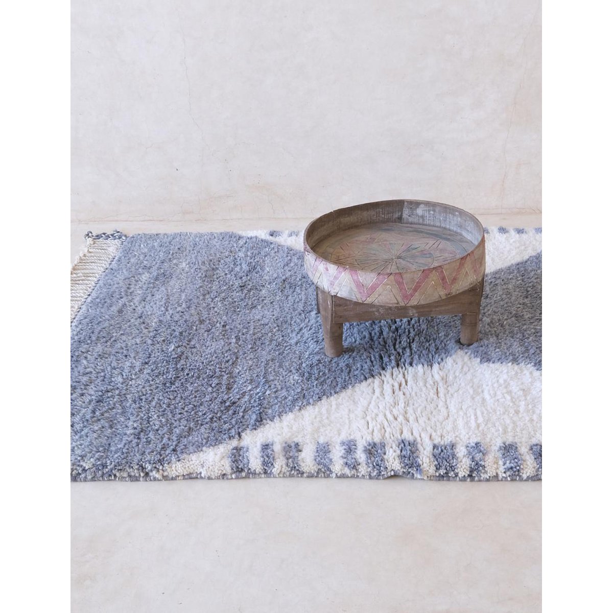 Tapis berbère prestige épaisseur et élégance 114 x 164 cm bleu naturel, AFK LIVING