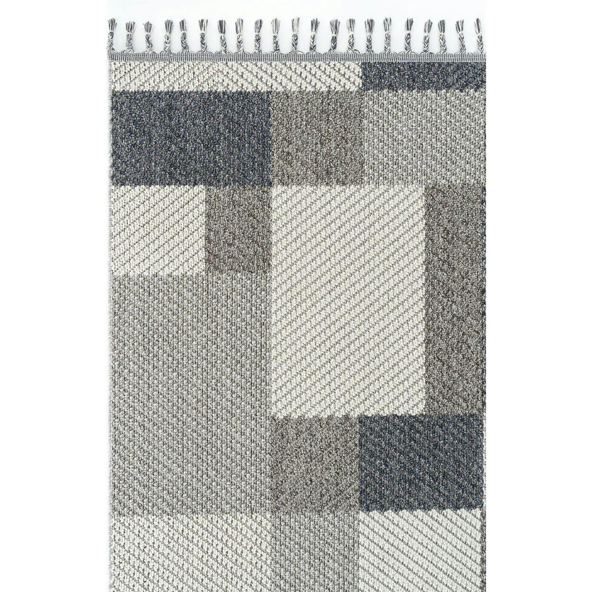 Tapis décoratif à motifs 120x180 ISTANBUL gris (carrés), PIER IMPORT