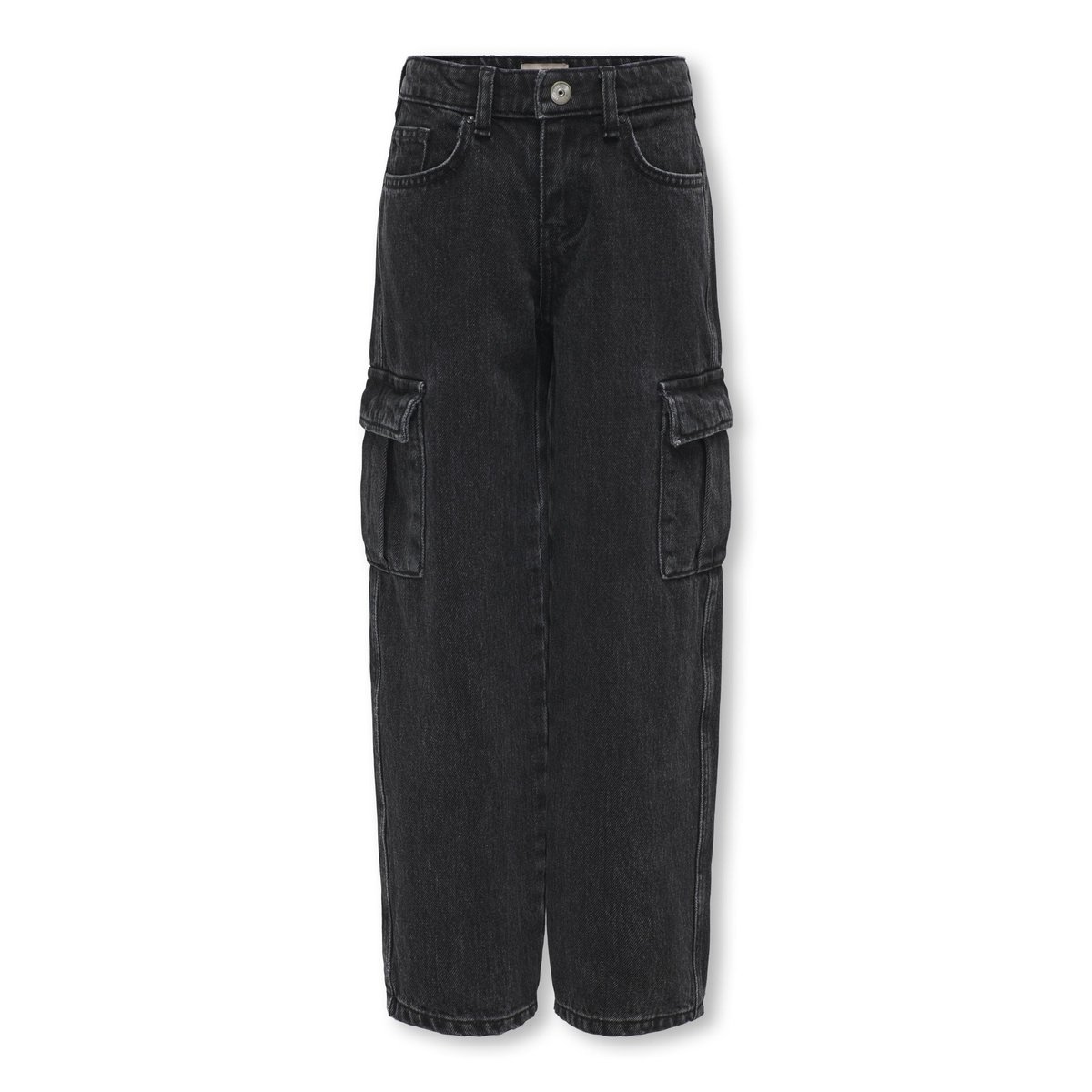 Jean À Jambe Large washed black, KIDS ONLY