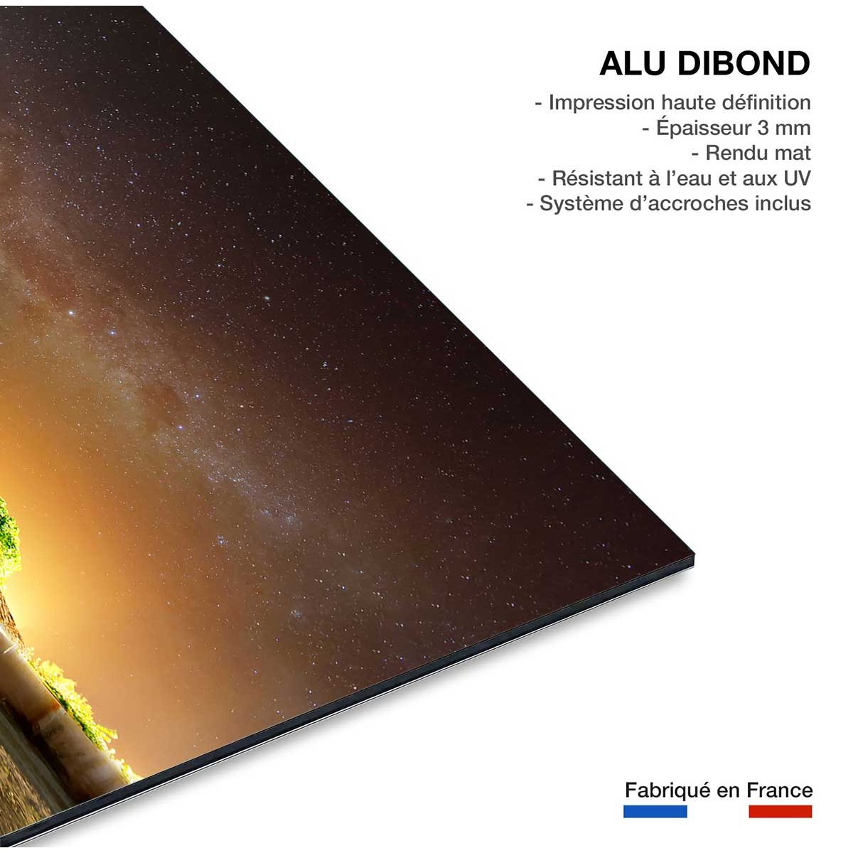 Tableau décoratif sous le ciel étoilé de zanzibar tableau alu dibond, HEXOA