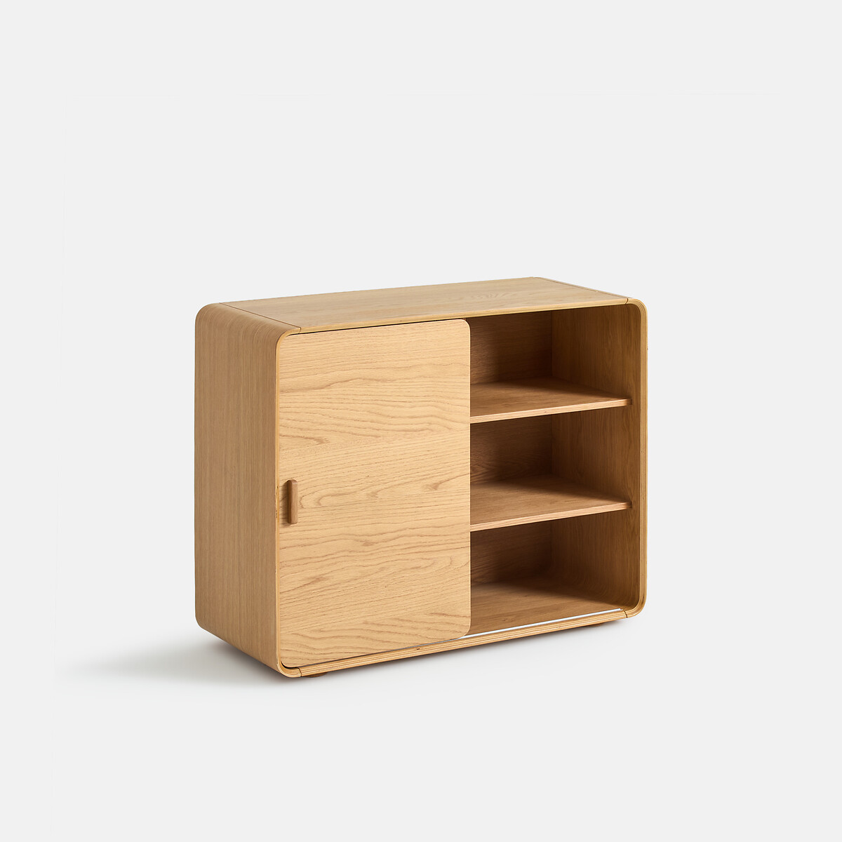 Buffet en plaqué chêne, 2 portes, REDAG coloris chêne, LA REDOUTE INTERIEURS