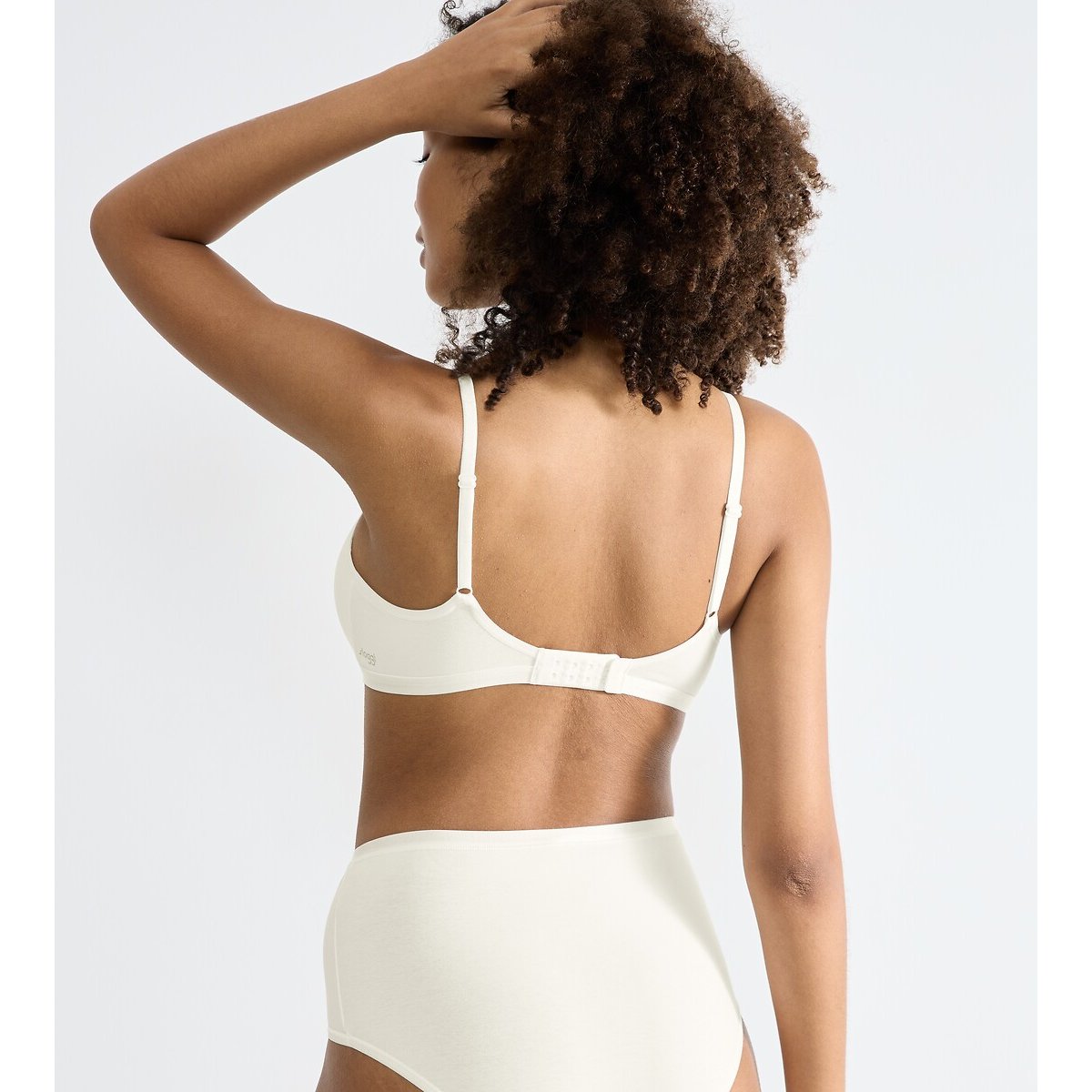 Reggiseno in cotone senza ferretti Go Daily bianco madreperla, SLOGGI