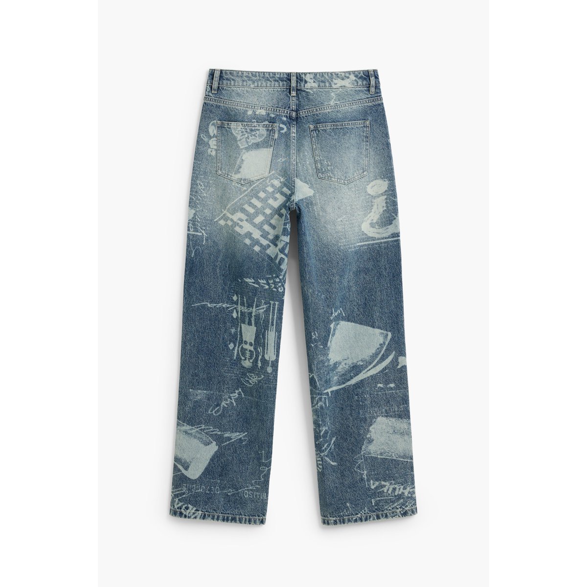 pantalon jean long uni bleu, DESIGUAL