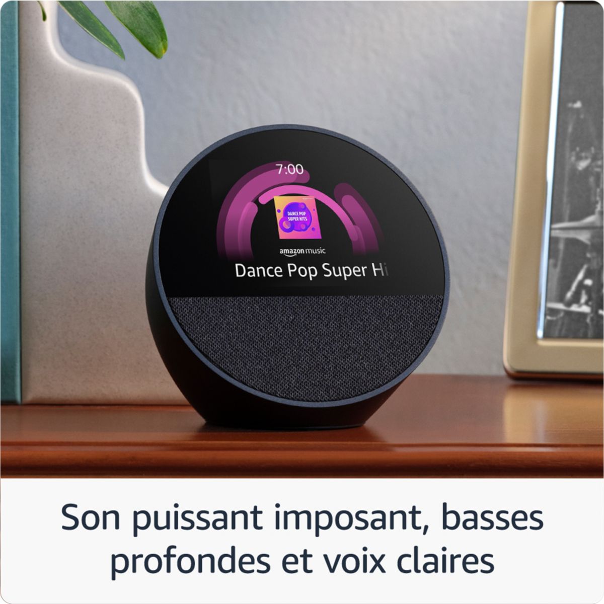 Assistant vocal Echo Spot 2024 Noir noir, AMAZON