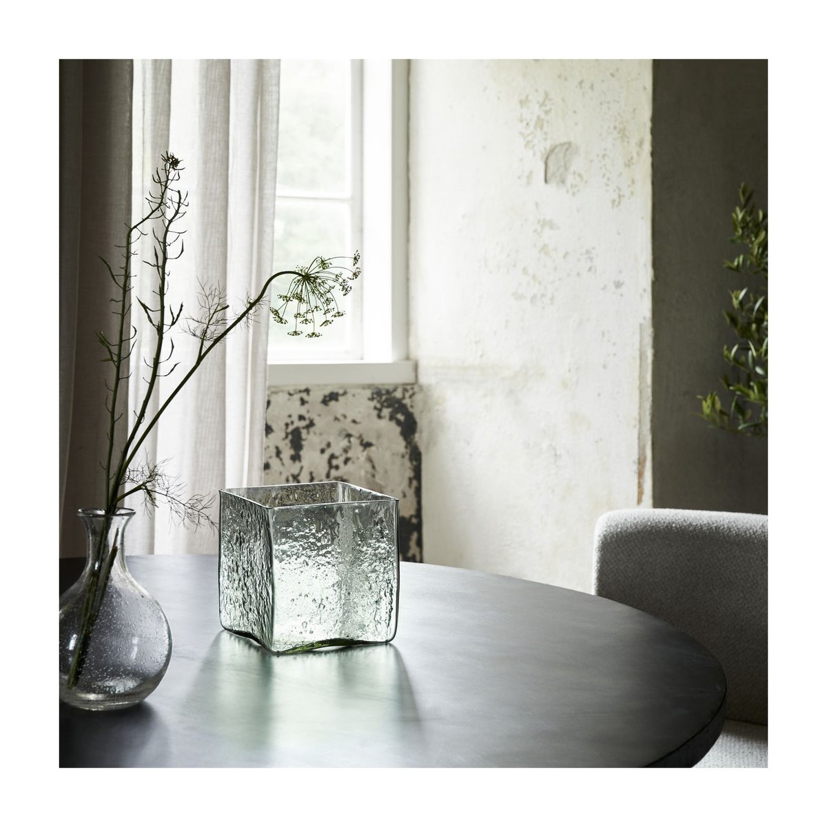 Vase Square H 18 cm bleu clair, HOUSE DOCTOR