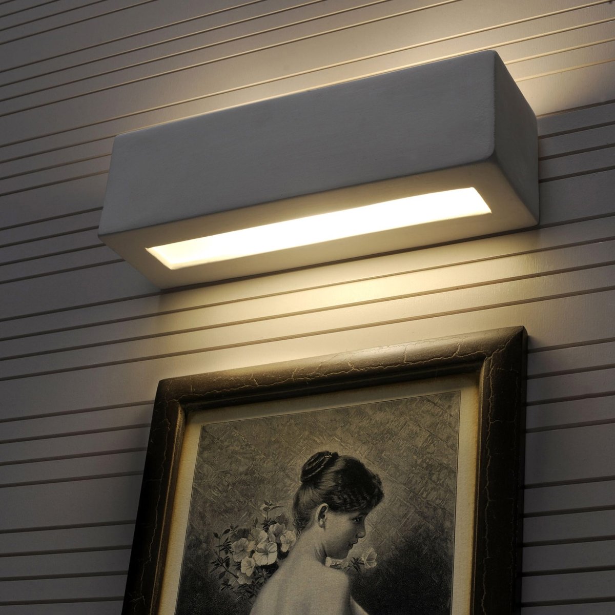 Applique Céramique Blanc E27 1 Vega blanc, EDEN