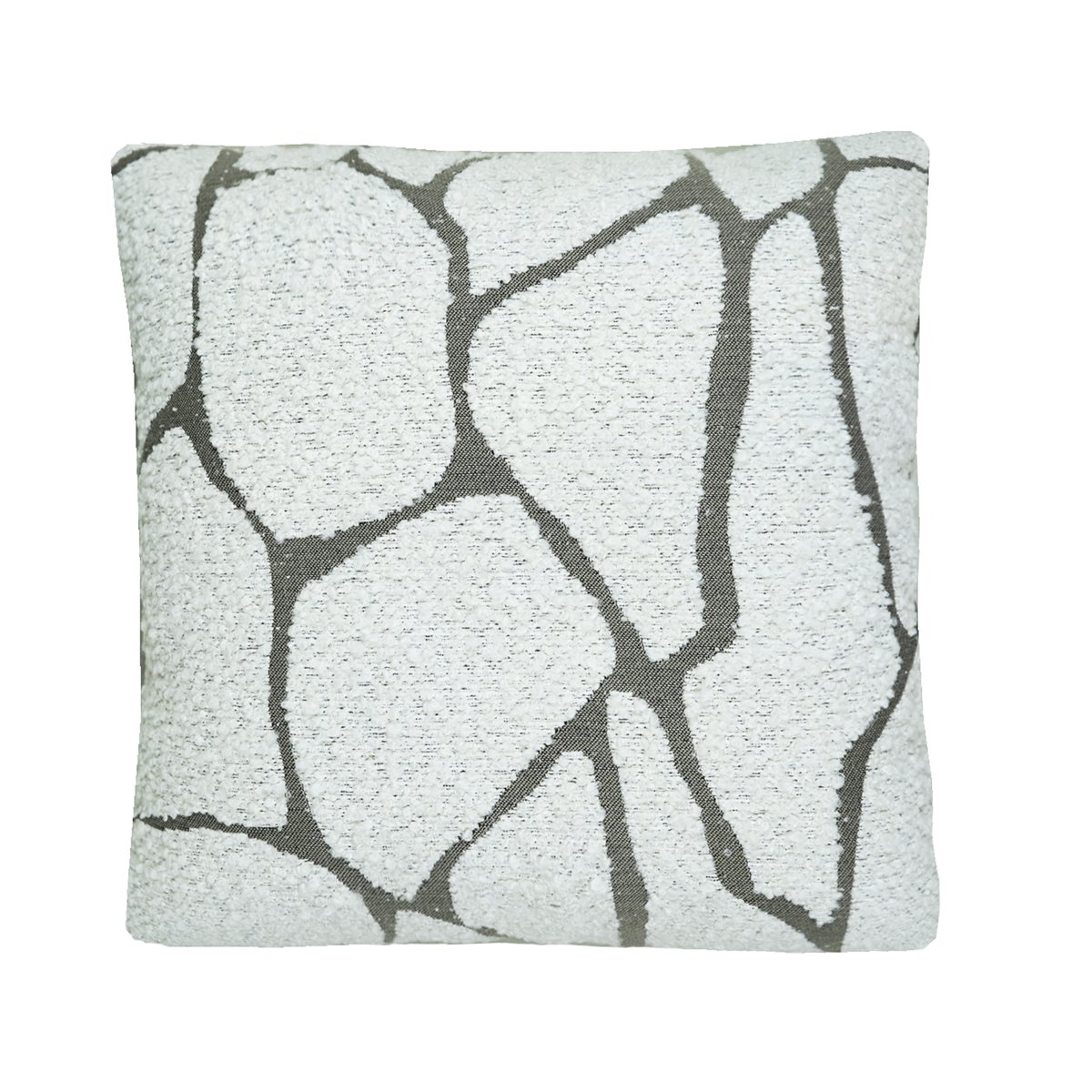 Coussin en laine bouclée design blanc, MX HOME
