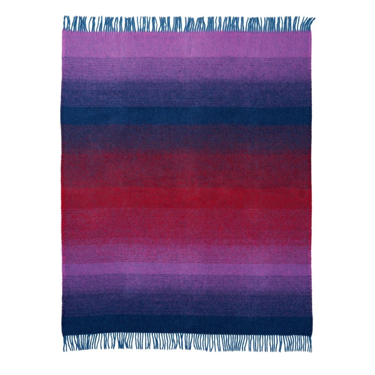 Plaid laine agneau design  AURORA violet, KLIPPAN
