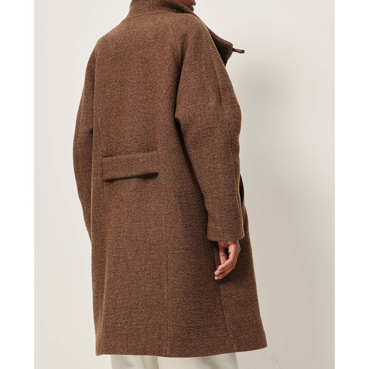 Floral Blvd Mid-Length Coat in Wool Blend brown, SESSUN