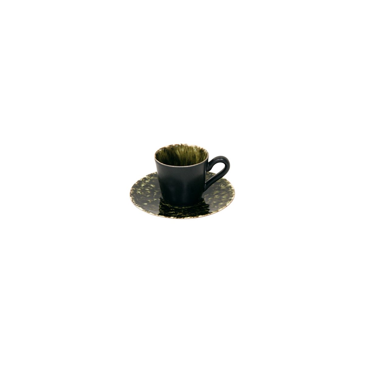 Tasse à café et soucoupe en grès, RIVIERA forêts, COSTA NOVA