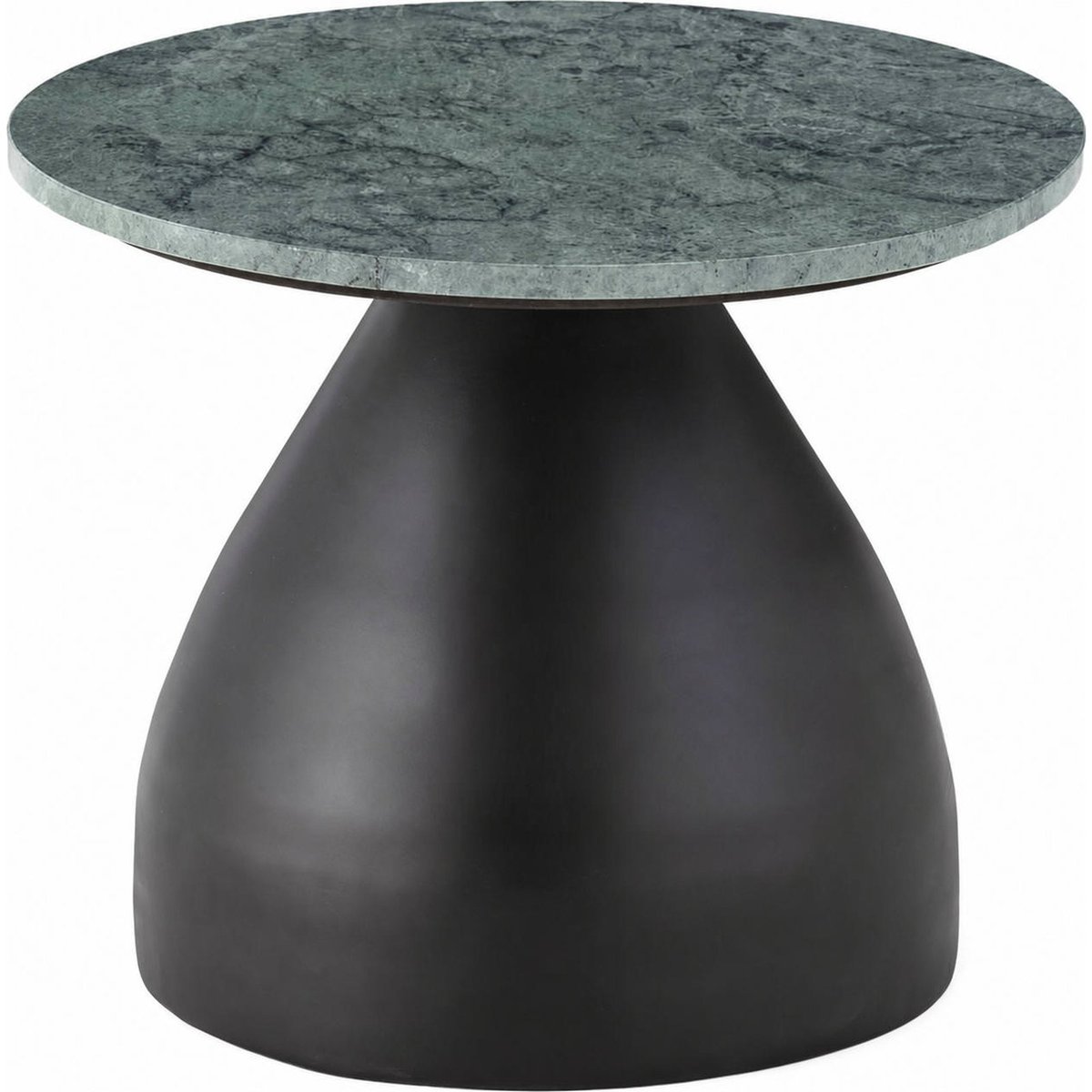 Table d'appoint en marbre et métal bronze noirâtre et vert, RECOLLECTION