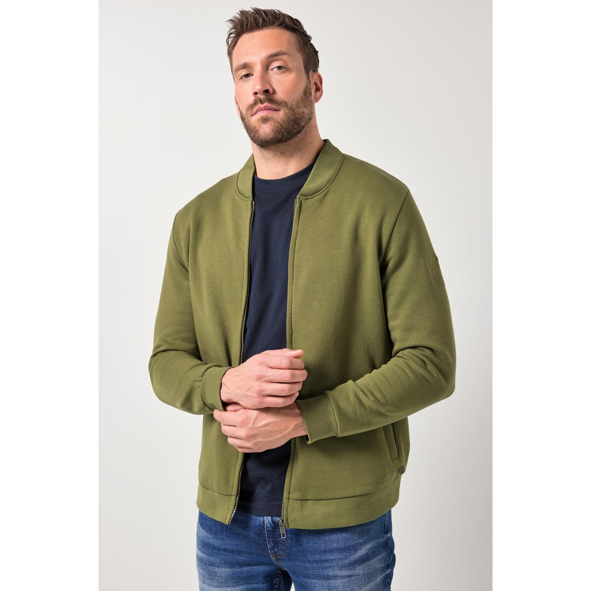 Veste en molleton olive foncé, JP1880