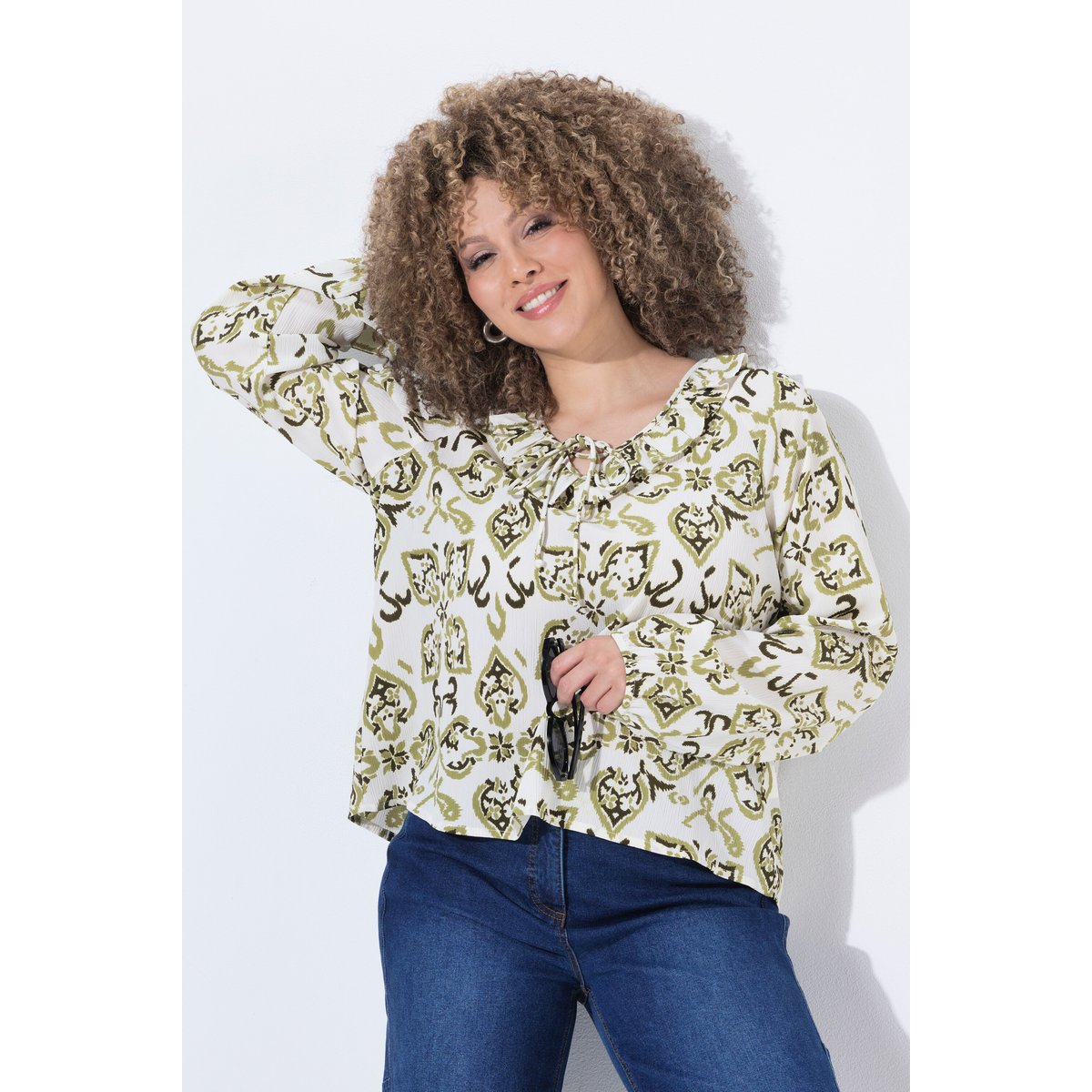 Chemise avec ruchés pop corn, ULLA POPKEN