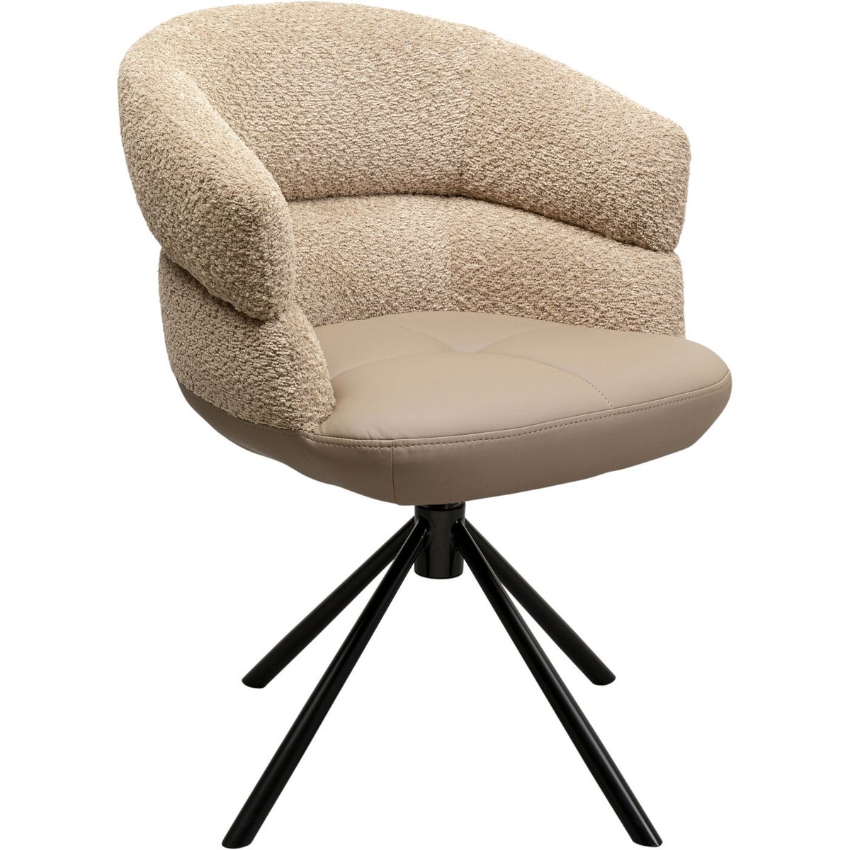 Chaise avec accoudoirs pivotante, TASTY beige, KARE DESIGN
