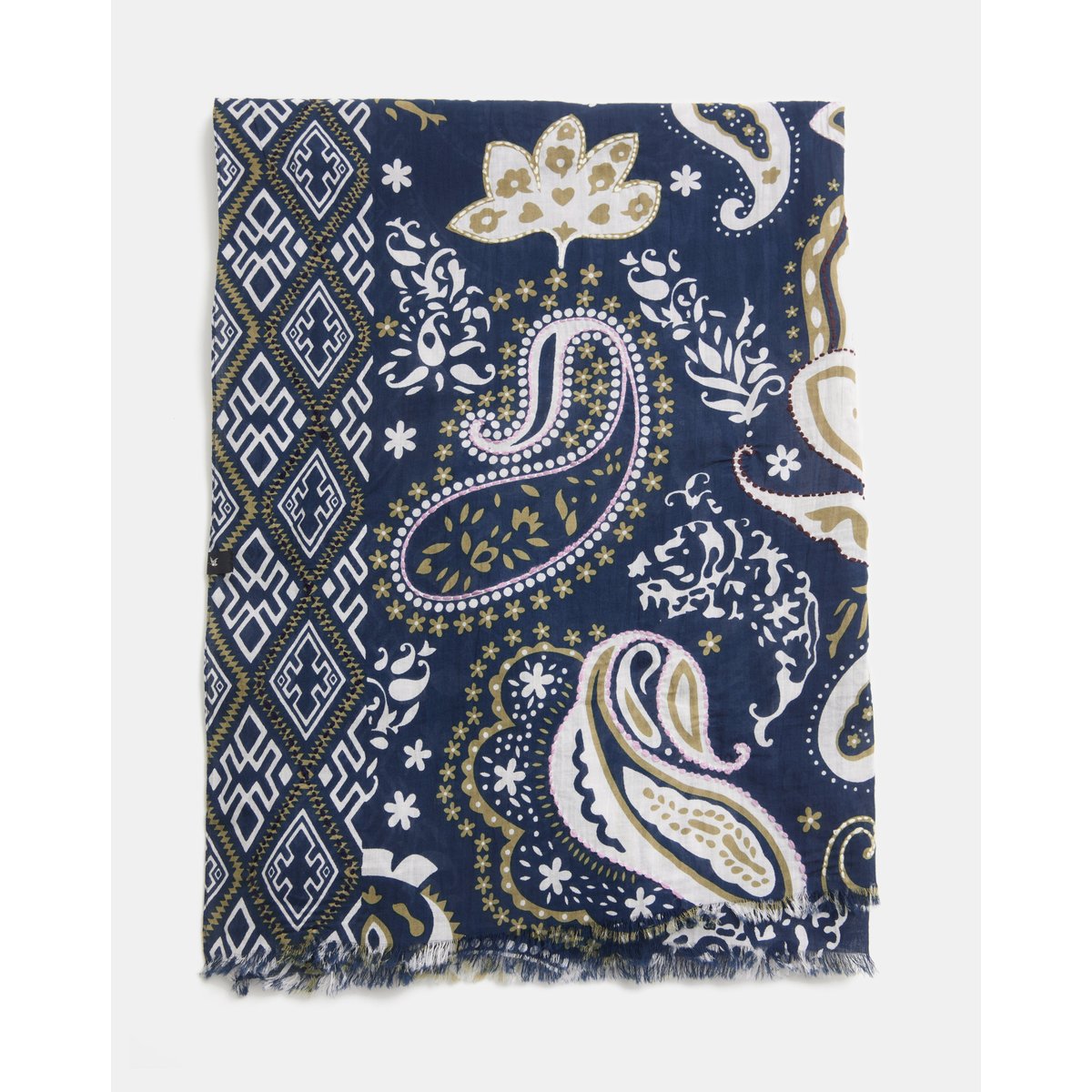 Foulard en coton DEMBO bleu marine, CHEVIGNON