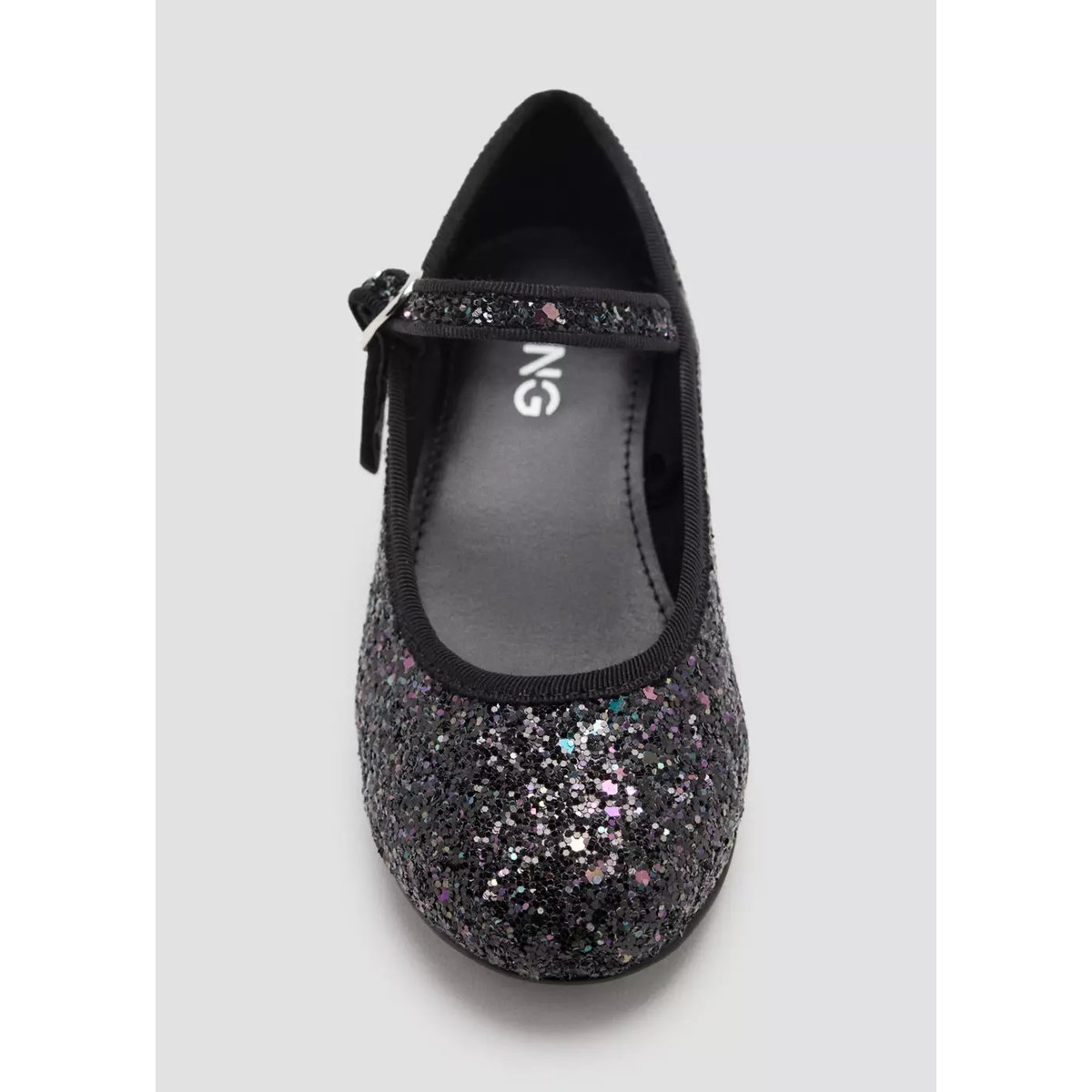 Chaussures à talon paillettes noir, MANGO KIDS