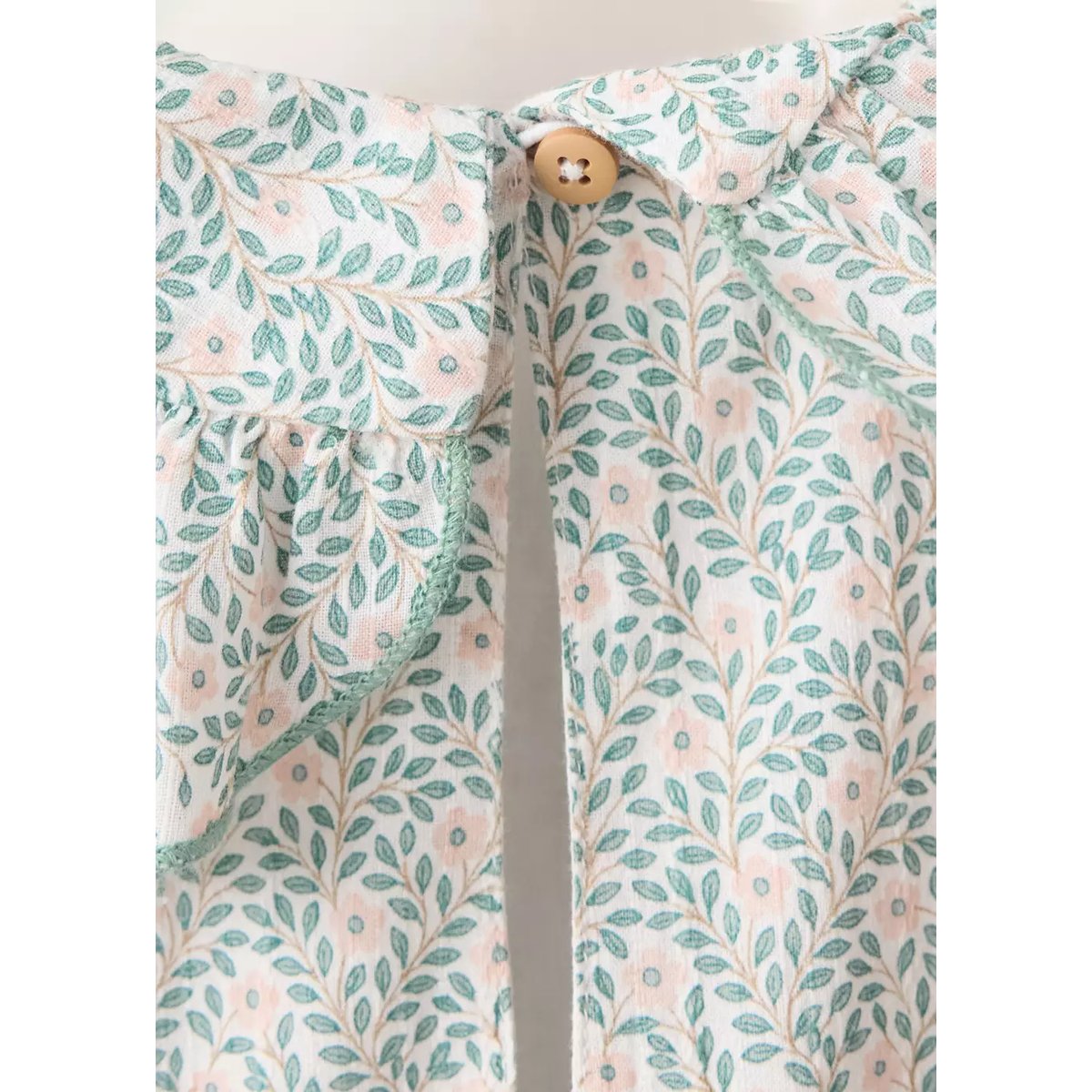 Robe 100 % coton imprimé fleuri blanc cassé, MANGO BABY