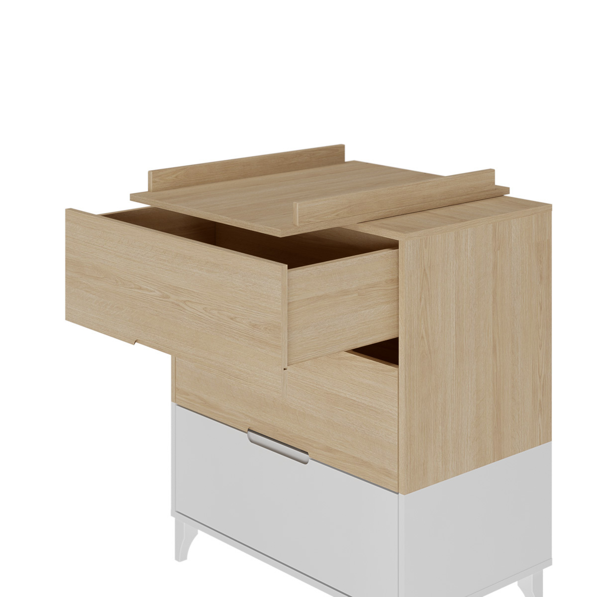 Mini Chambre bébé DIXIE blanc et bois, AKITEN RETAIL
