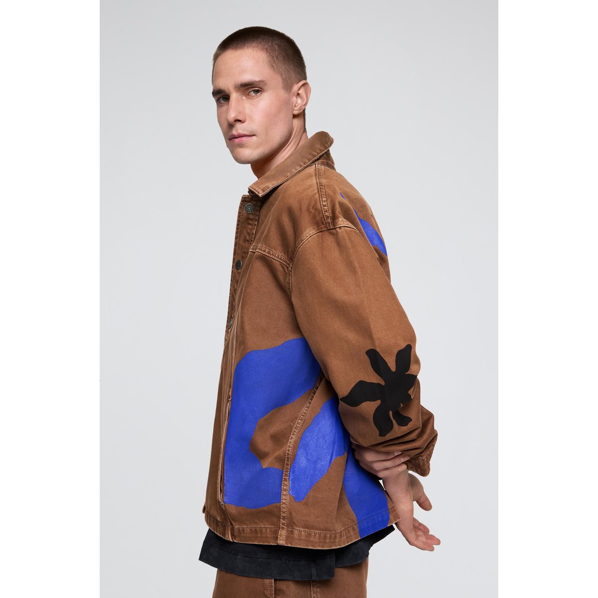 Veste imprimée avec des soleils marron, DESIGUAL