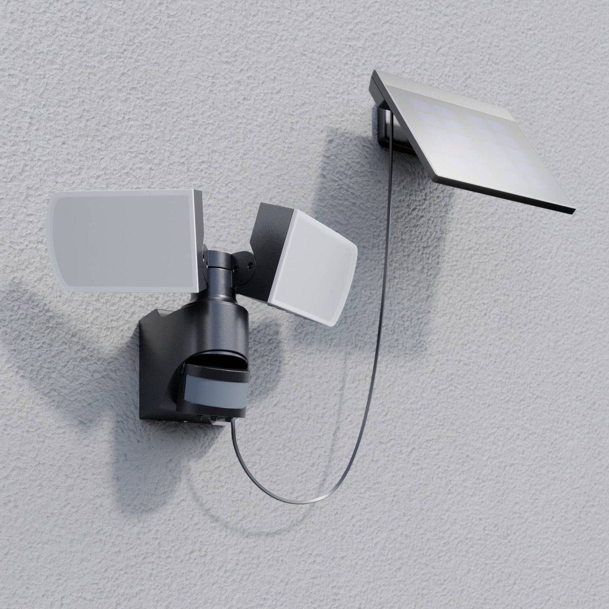 Lampe solaire extérieure LED, Lissano noir, blanc, ARCCHIO