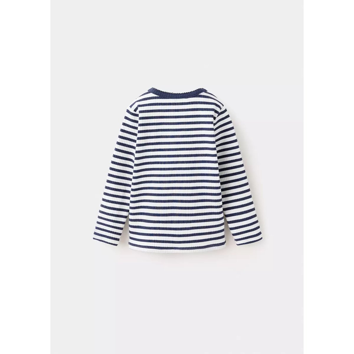 T-shirt côtelé à rayures bleu marine, MANGO BABY
