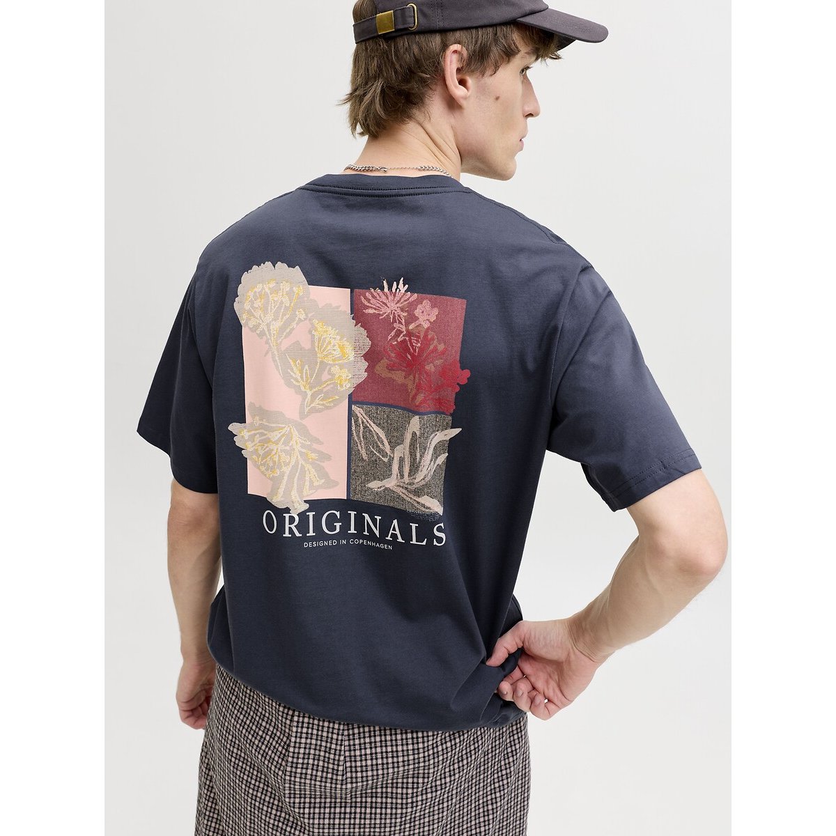T-shirt manches courtes bleu marine, JACK & JONES