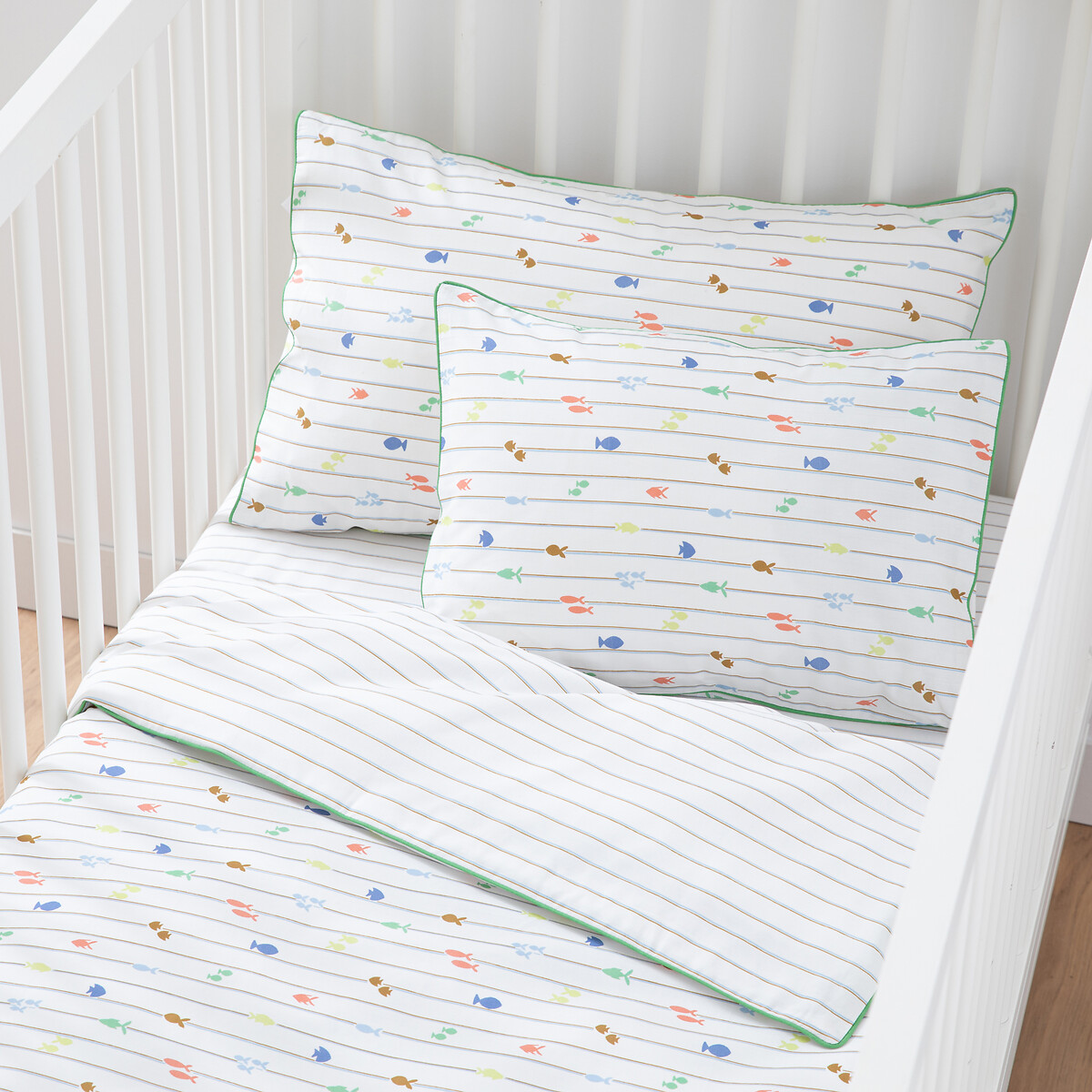 Taie d'oreiller bébé, percale de coton, Elliot imprimé, LA REDOUTE INTERIEURS