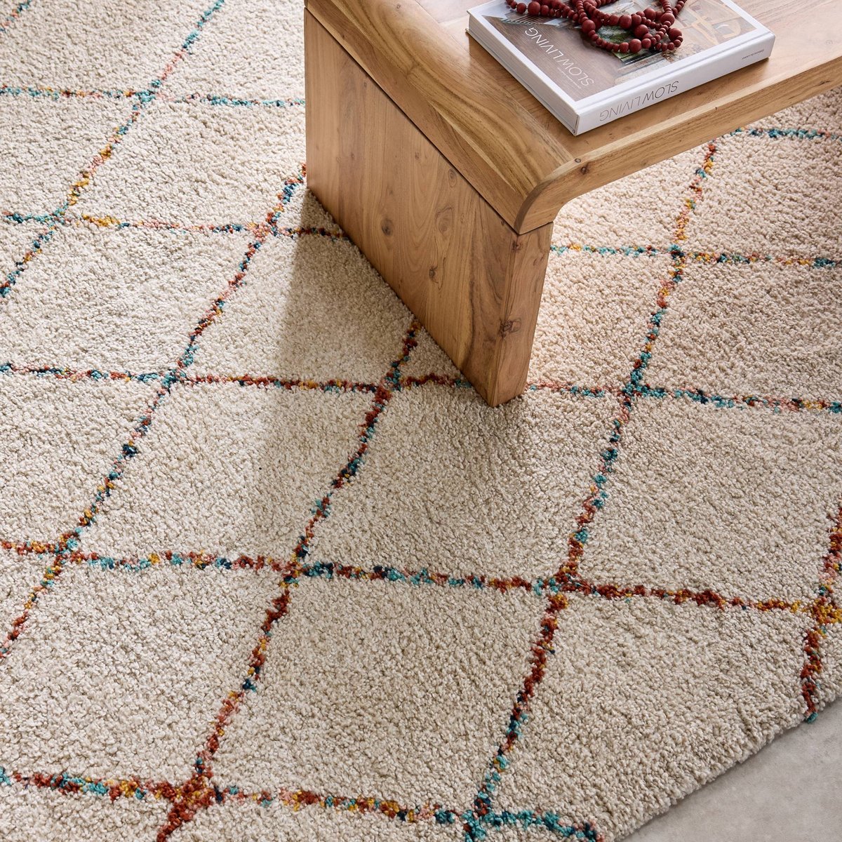 Tapis intérieur rectangulaire berbère BEVERLY beige, SWEEEK
