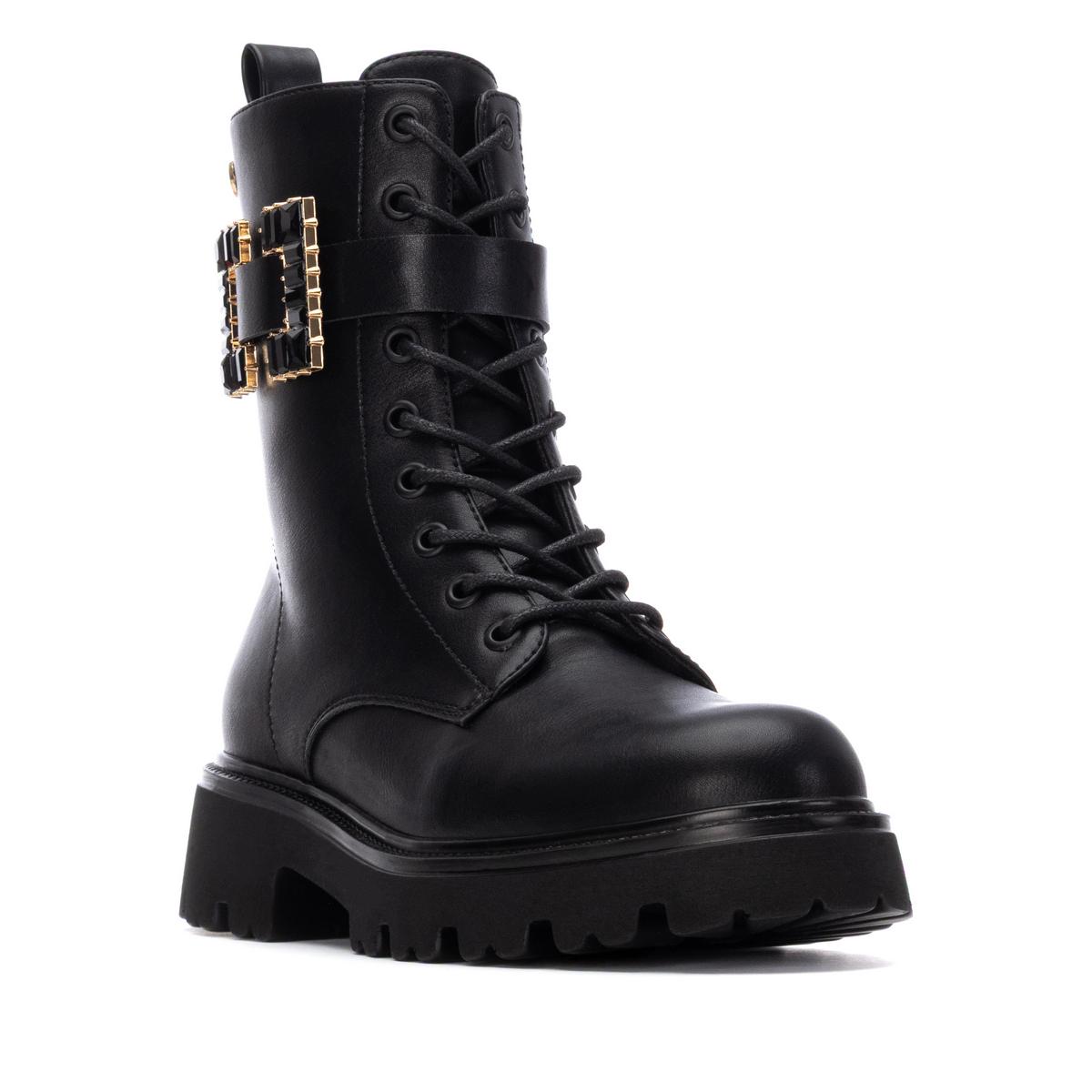 Bottine Militaire Plaine Entreprise Lacets noir, XTI