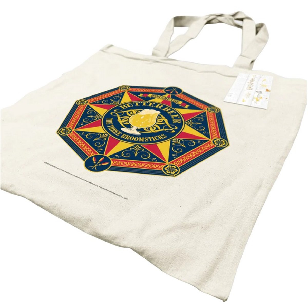 Tote bag motif/style emblème BUTTERBEER THE THREE BROOMSTICKS beige, HARRY POTTER