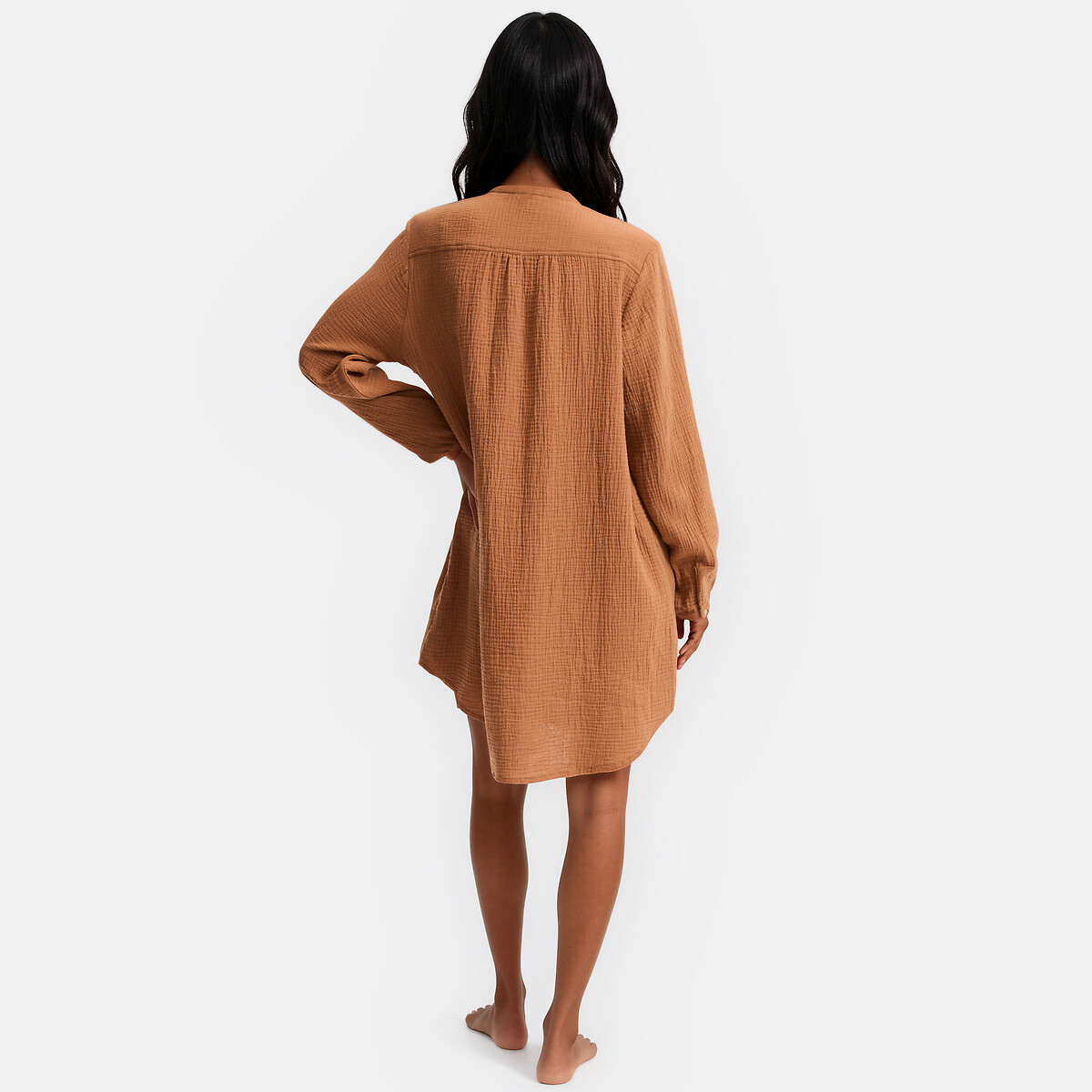 Signatures Margot Nightshirt in Cotton Muslin caramel             , LA REDOUTE COLLECTIONS