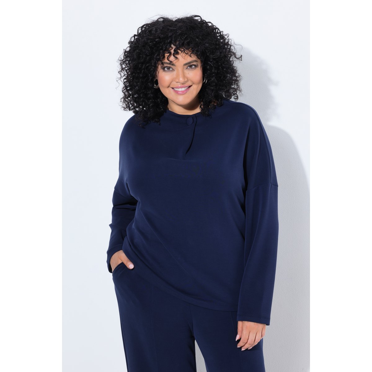 Sweat-shirt oversize marine, ULLA POPKEN