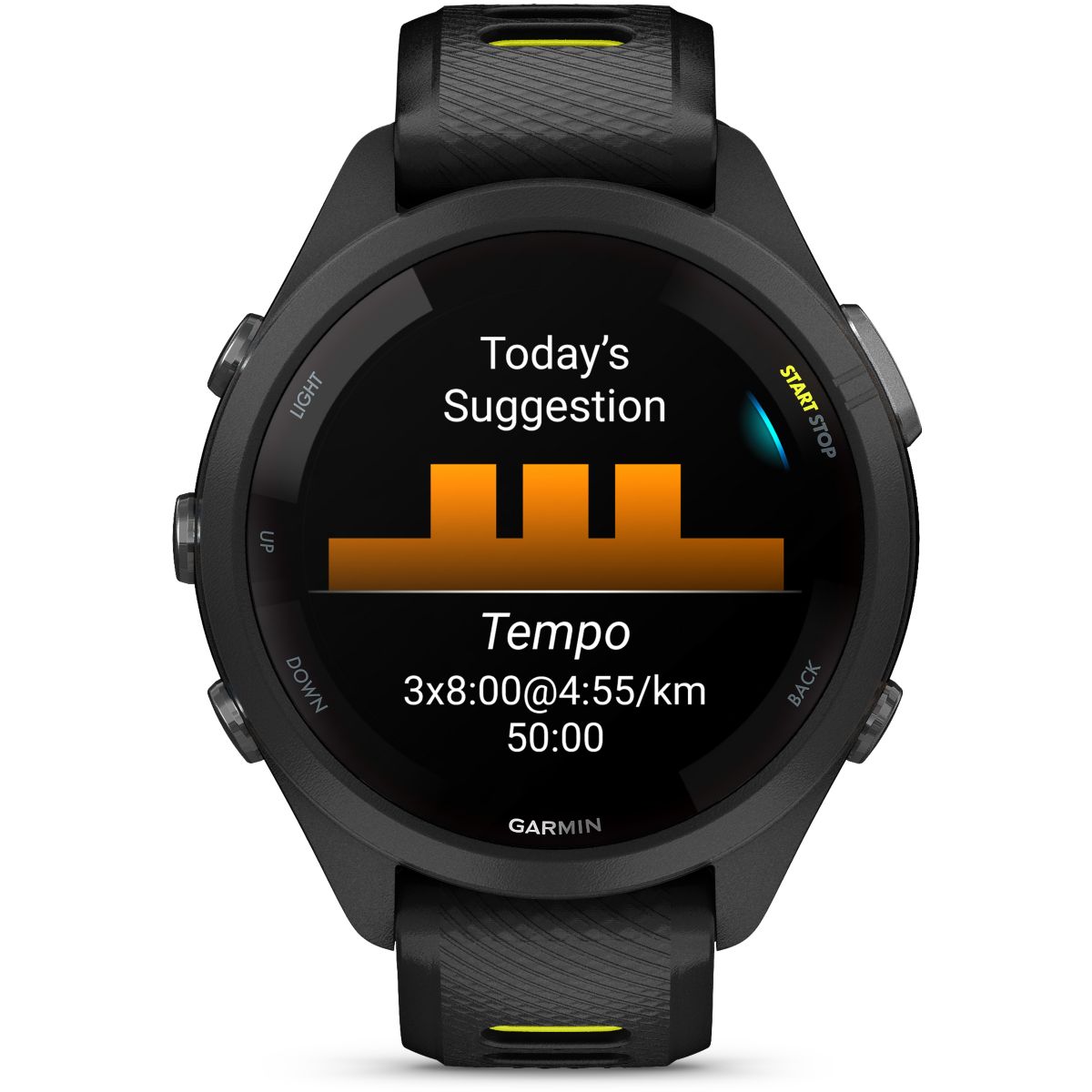 Montre connectée Forerunner 265S Music Noire / JAUNE AMOLED GPS LIVE TRACK noir, GARMIN