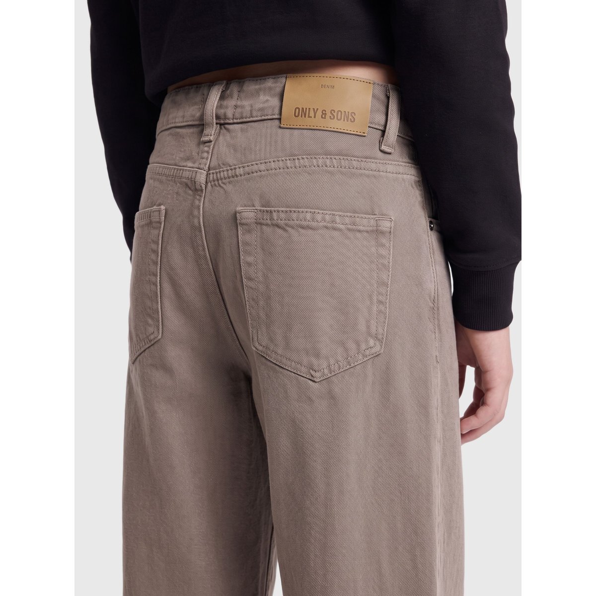 Jean À Jambe Large marron - light brown denim, ONLY & SONS JUNIOR