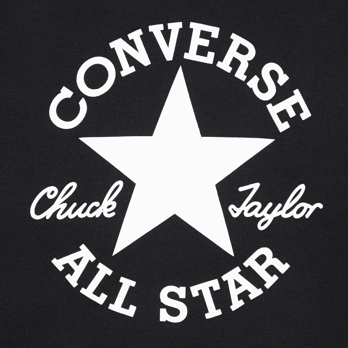 Sweat com capuz em moletão, não cardada preto , CONVERSE