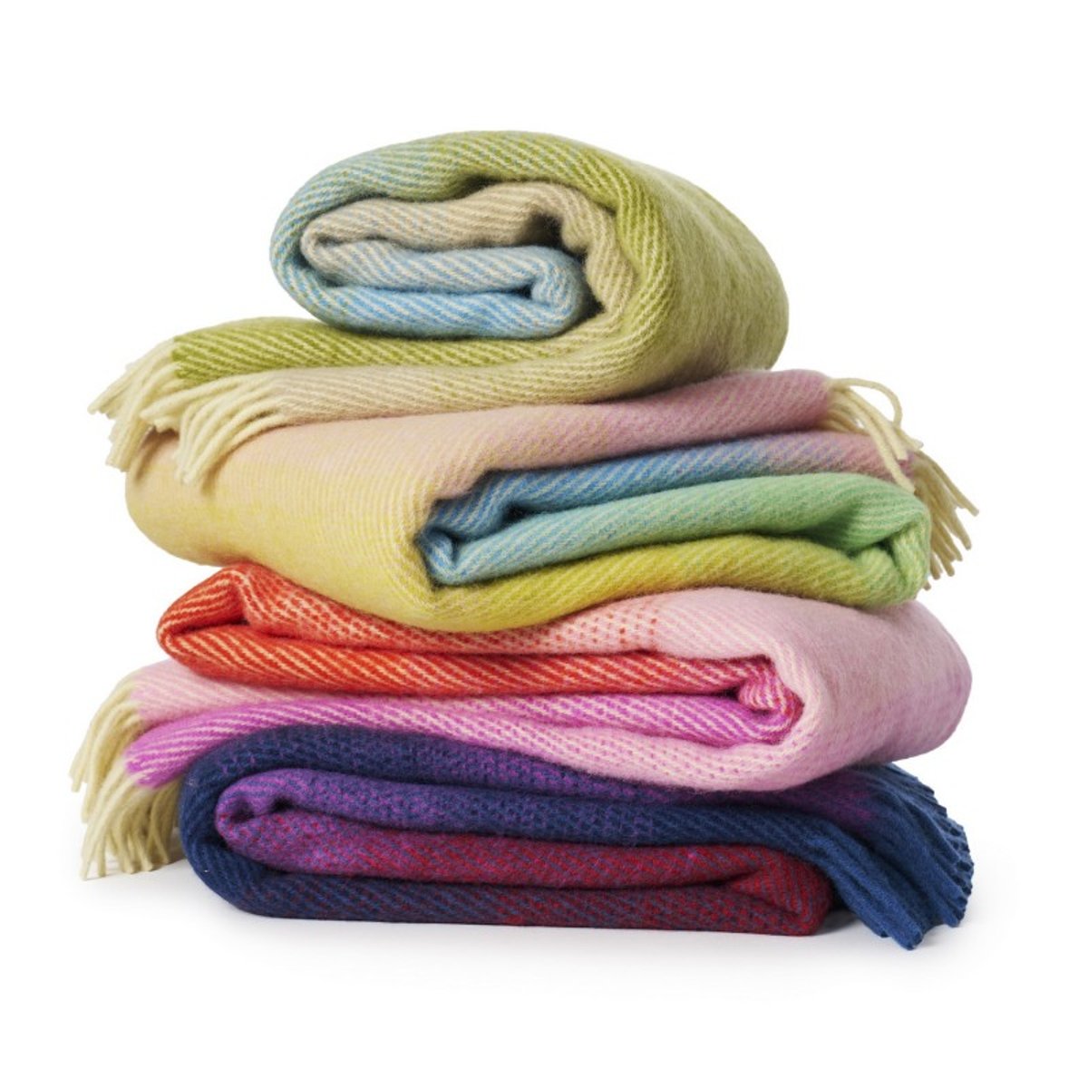 Plaid laine agneau design  AURORA violet, KLIPPAN