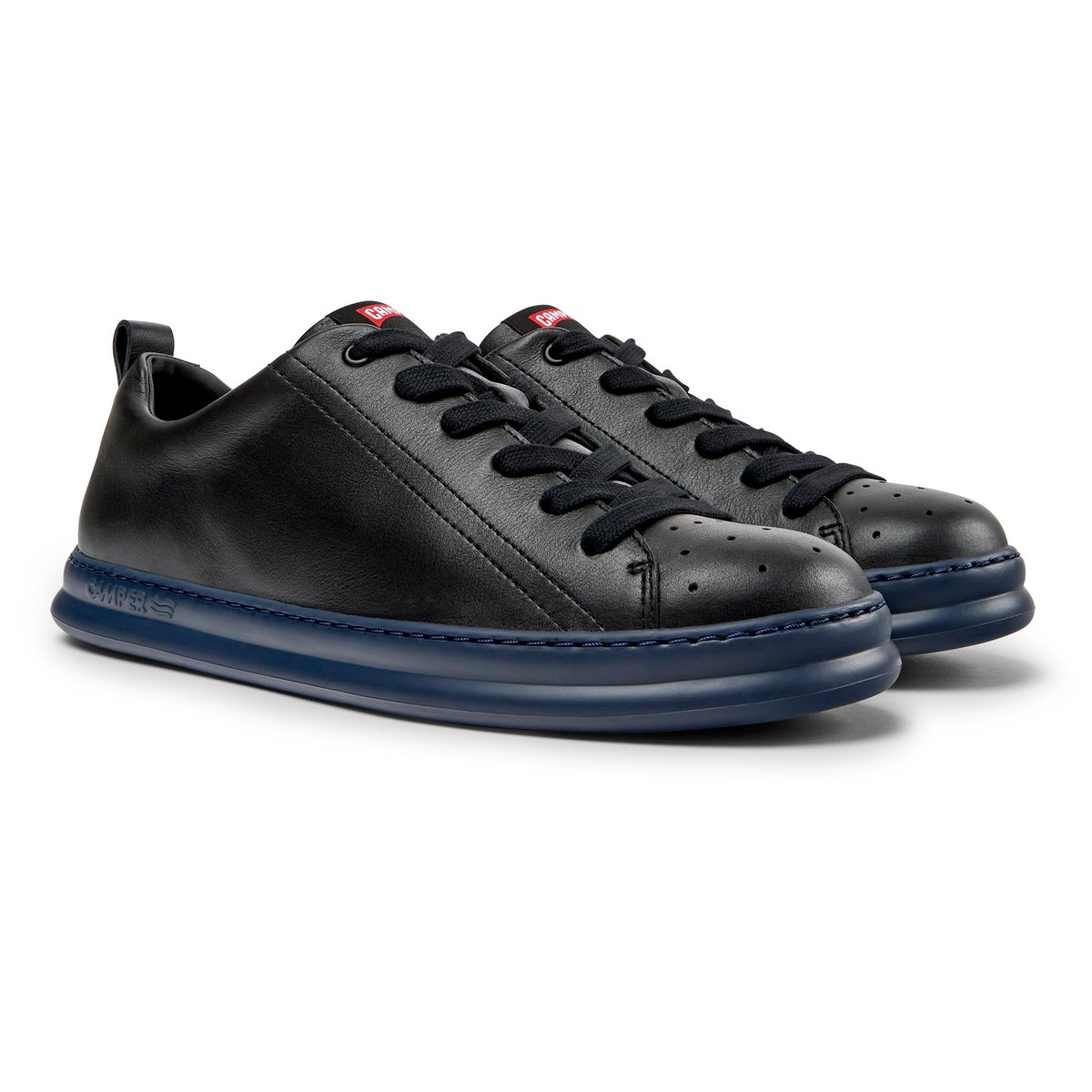 Baskets À Lacets Cuir Runner Four noir, CAMPER