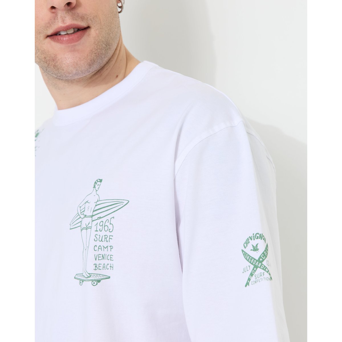 T-Shirt graphique DANCING blanc, CHEVIGNON