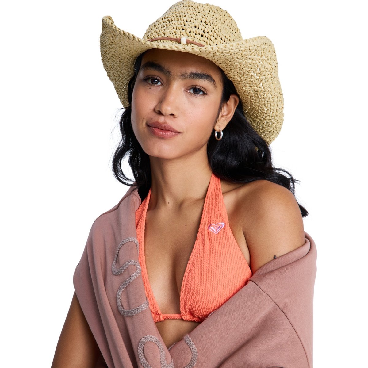 Chapeau de cowboy CHERISH SUMMER. beige parchment, ROXY