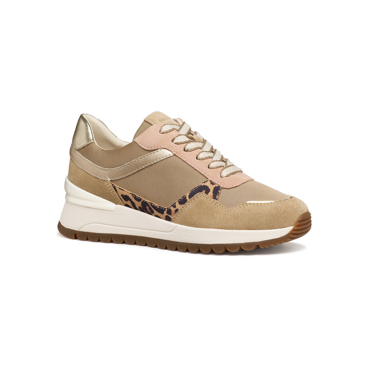 Baskets  D DESYA taupe clair/blanc cassé, GEOX