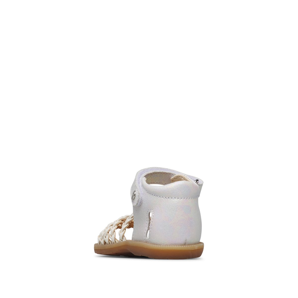 Sandales en cuir iridescent RUBINO blanc-, NATURINO
