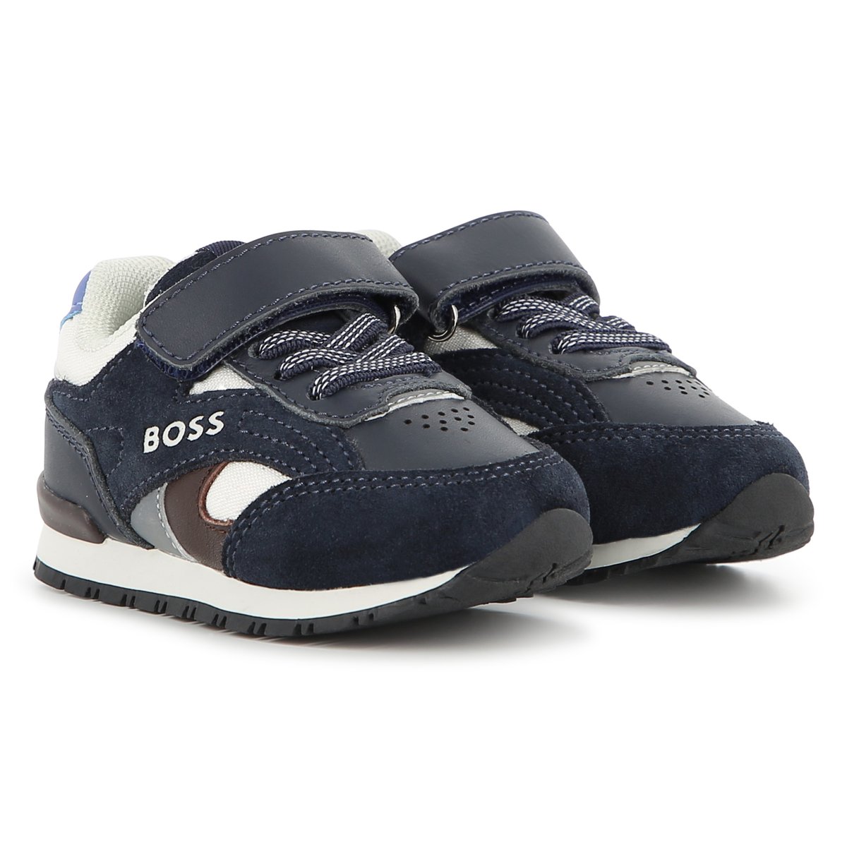 Baskets basses à lacets bleu cargo, BOSS KIDSWEAR