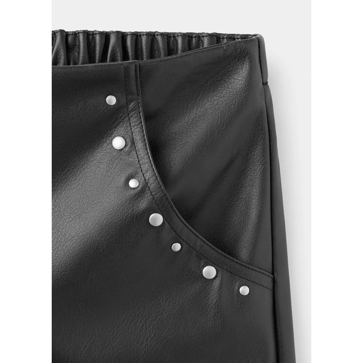 Short simili-cuir noir, MANGO KIDS
