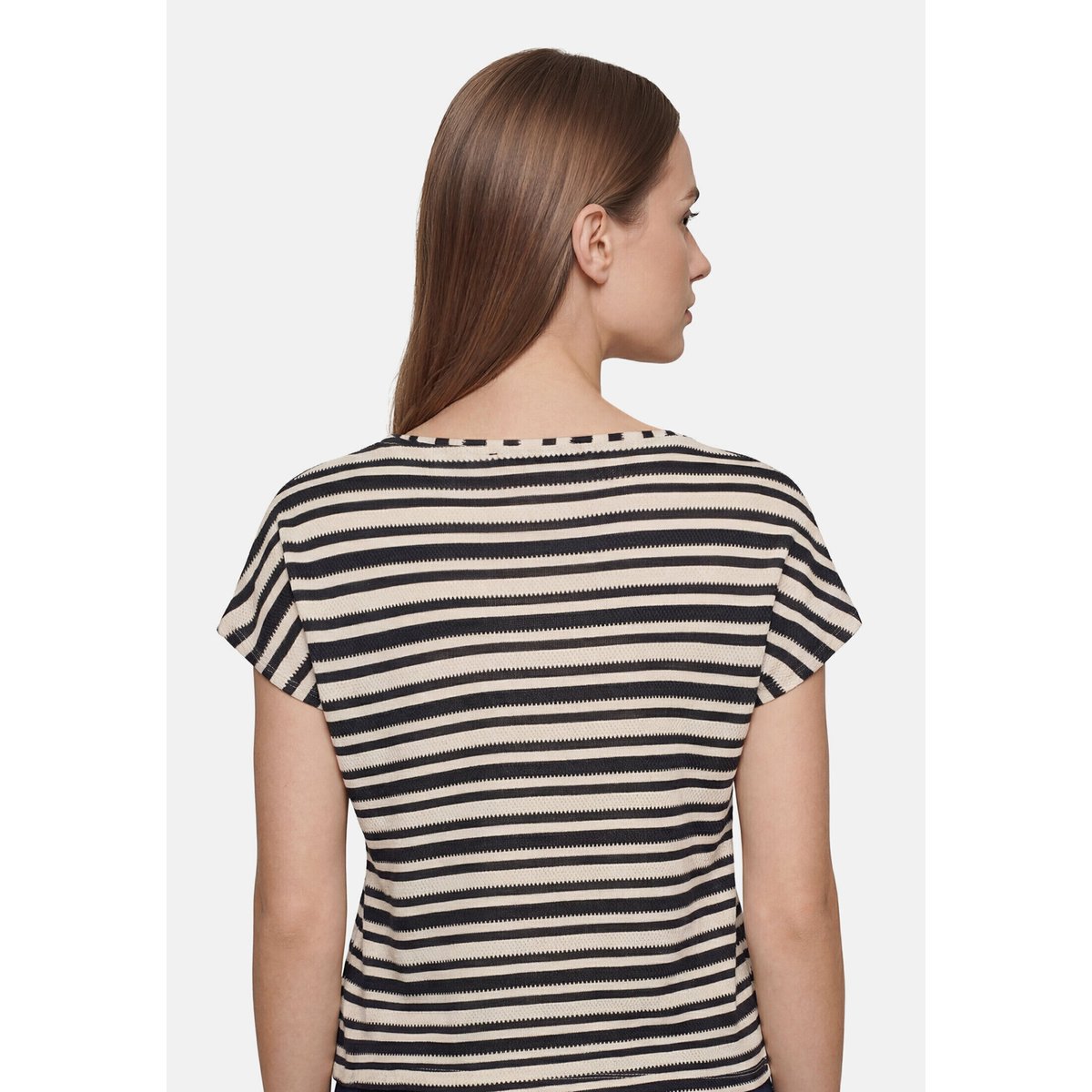T-shirt à rayures à encolure bateau dark blue/nature, BETTY BARCLAY