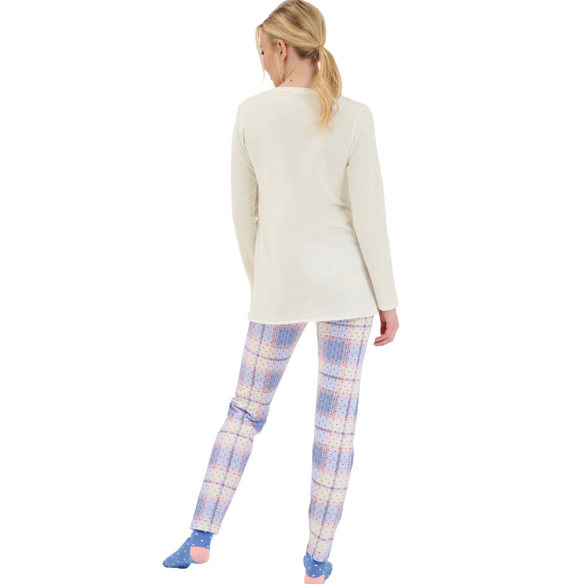 Pyjama leggings tunique manches longues Holiday ivoire, LISCA