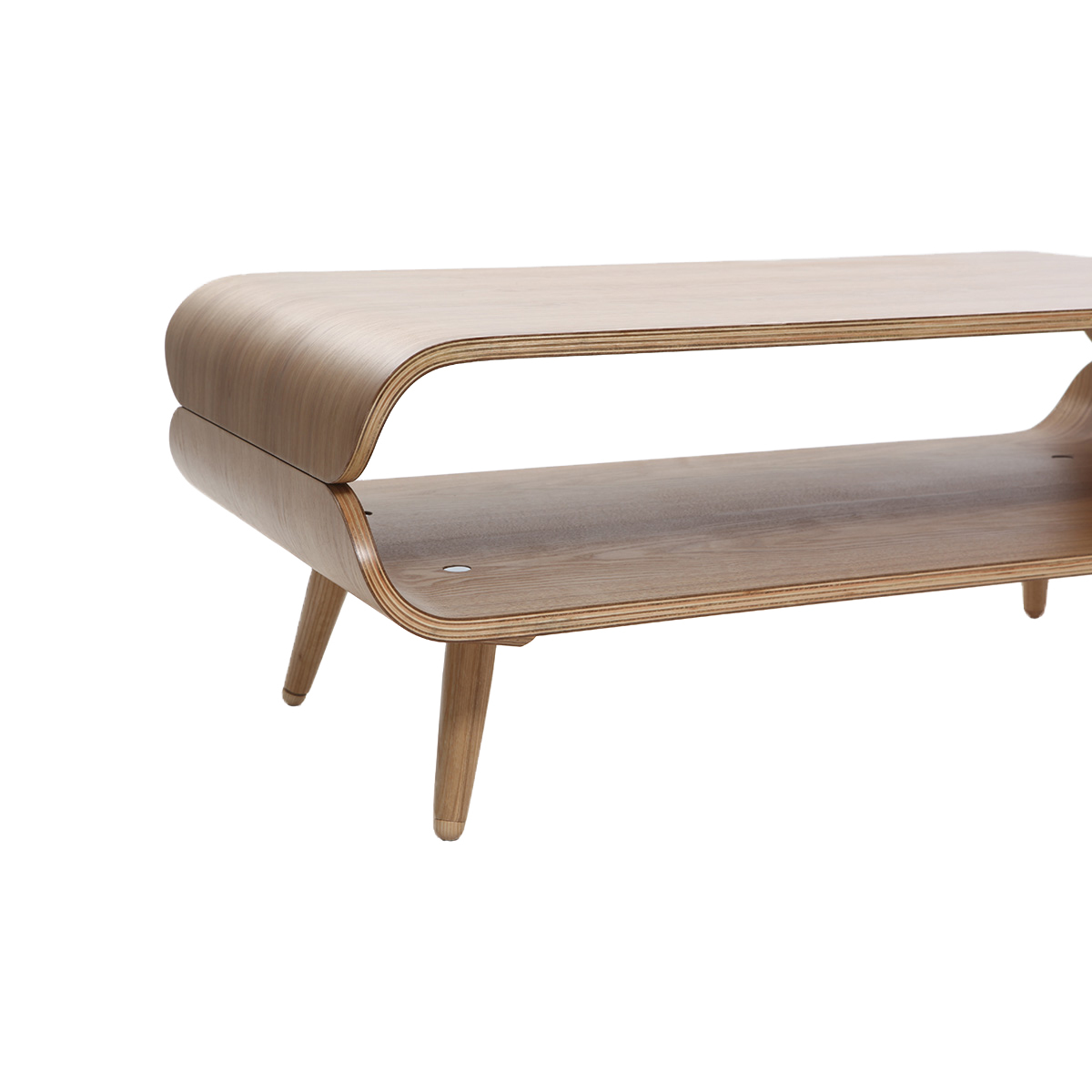 Table basse scandinave rectangulaire en bois L118 cm TAKLA frêne, MILIBOO