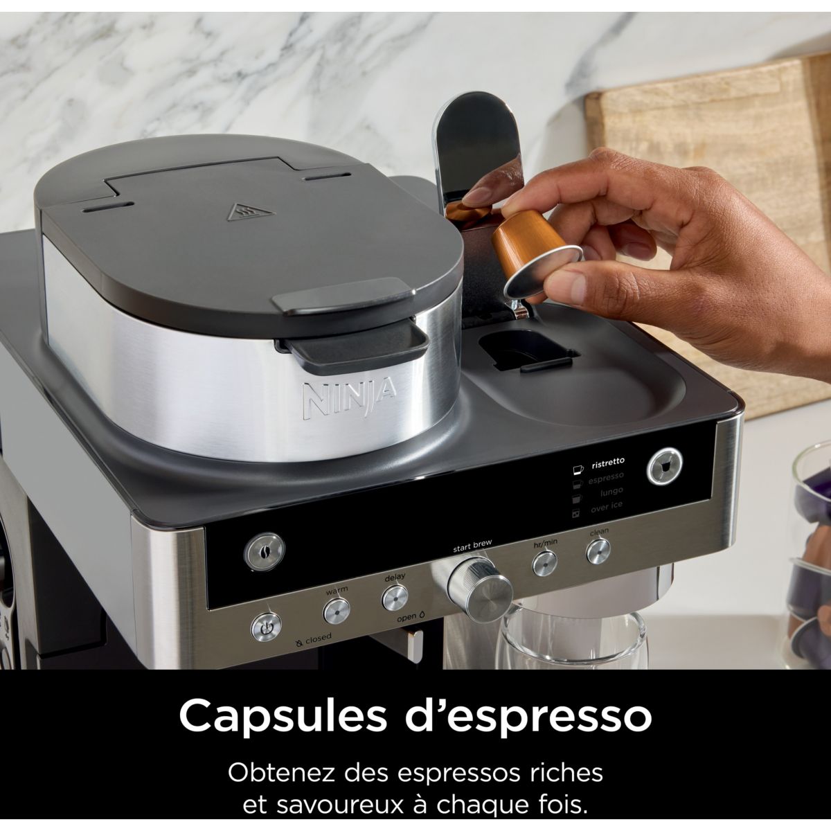 Cafetière filtre et capsules avec mousseur intégré CFN803EU couleur unique, NINJA
