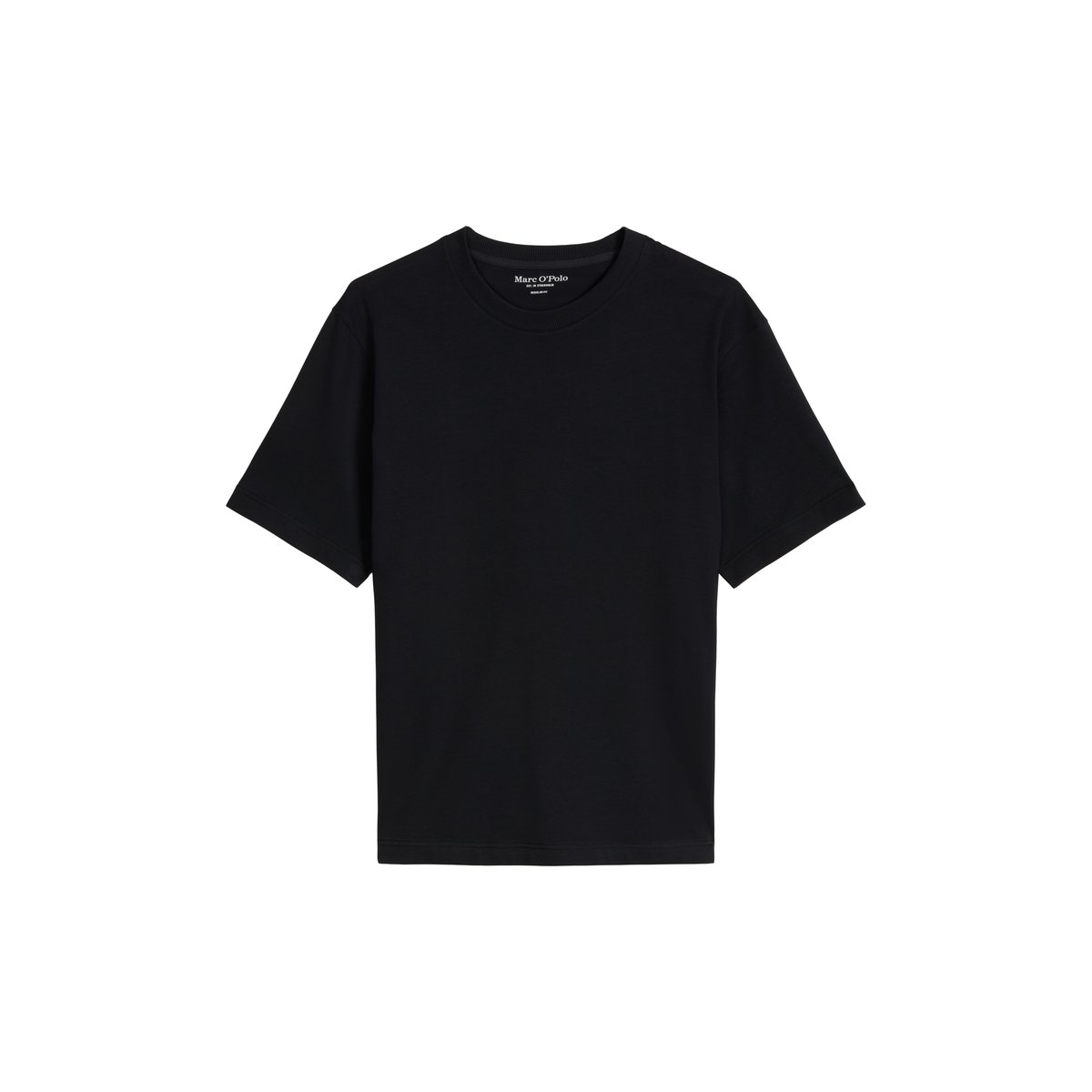 T-shirt relaxed en jersey de coton bio épais noir, MARC O'POLO