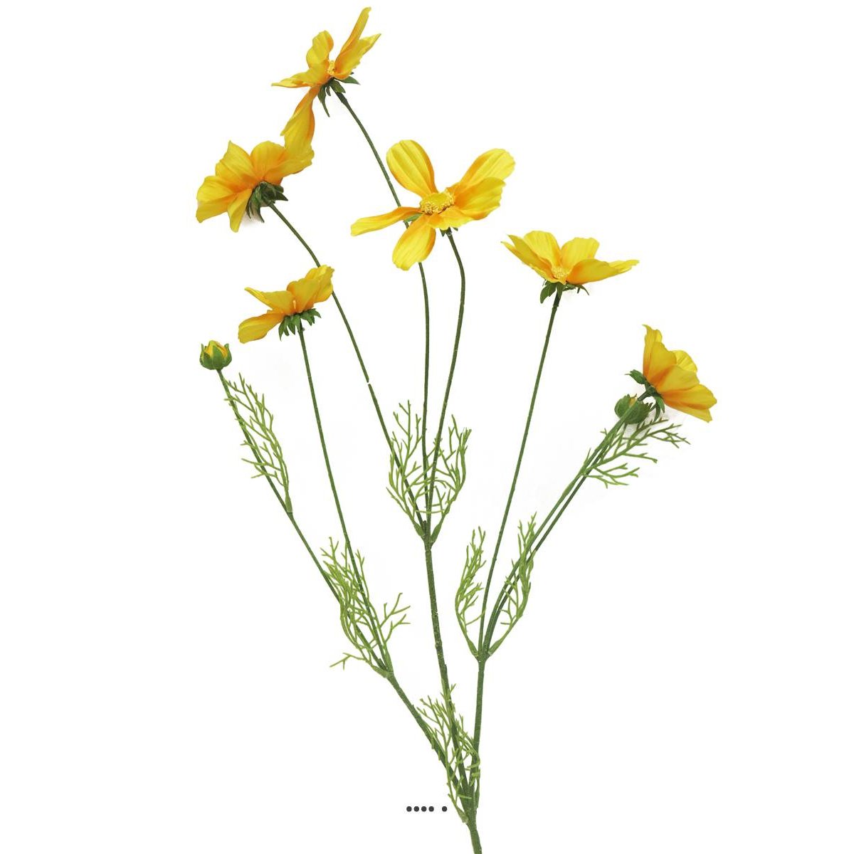 Cosmos artificiel en tige, H 92 cm Jaun jaune, ARTIFICIELLES